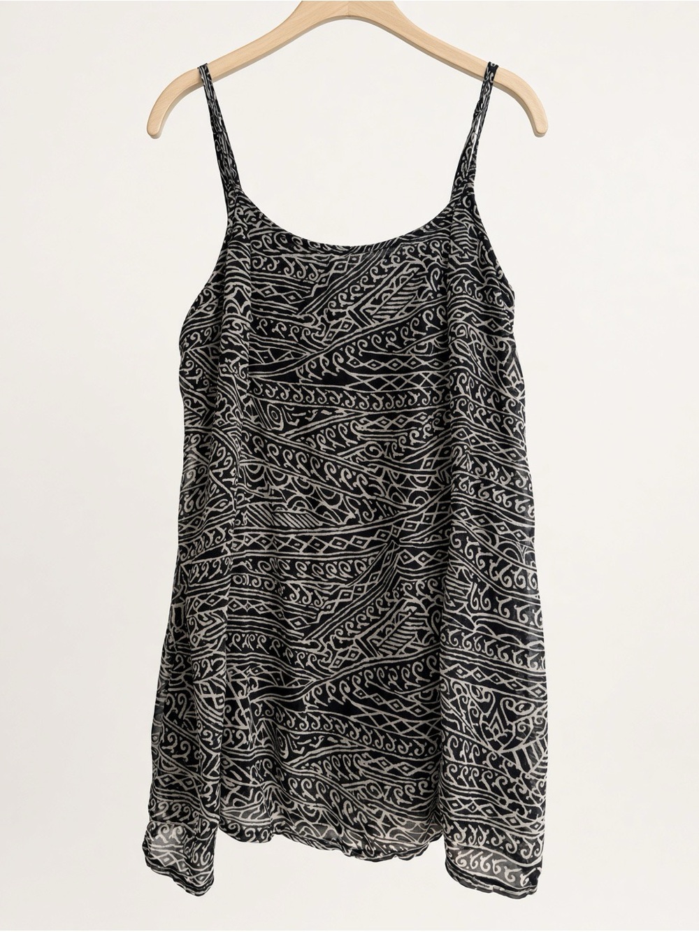 Brandy Melville Jada Mini Dress Black White Aztec | OS